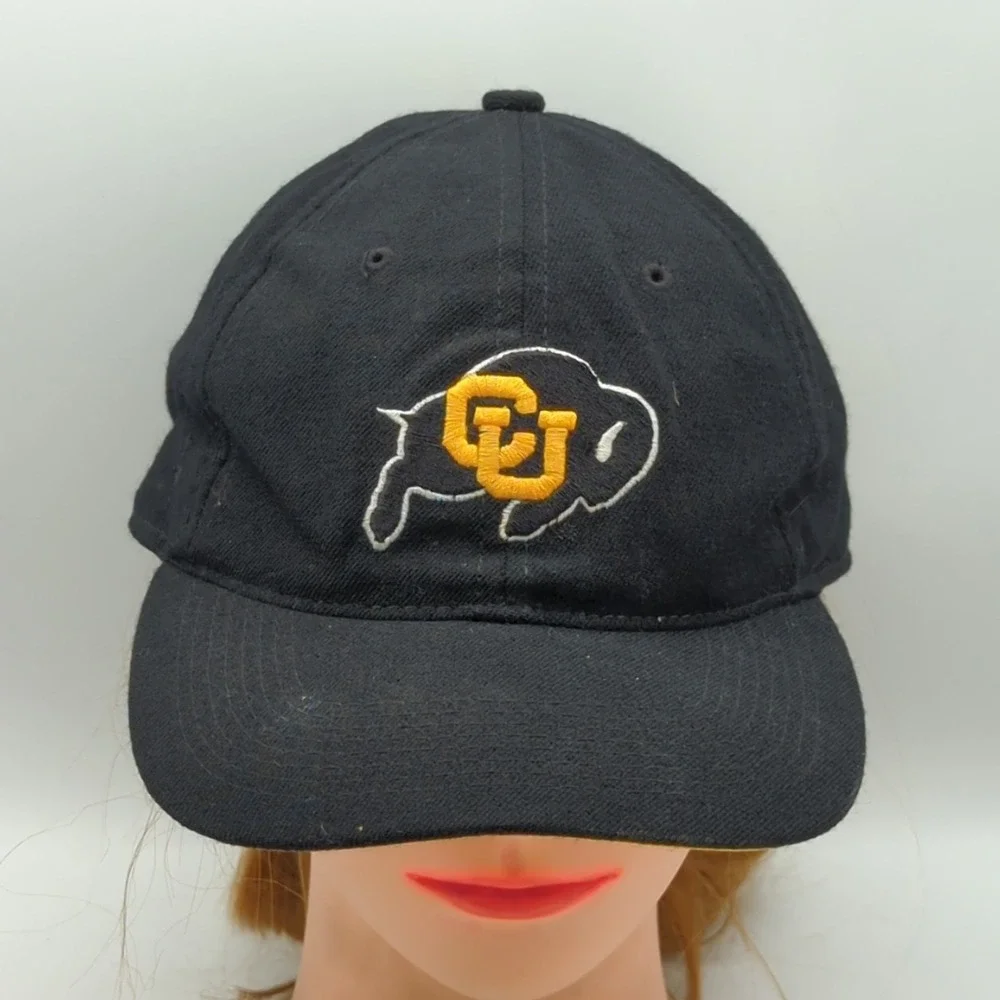 Vtg 1995 Colorado Buffaloes Hat Cap Fitted 7 1/4 100% Wool The Game Black/Yellow
